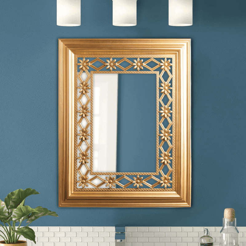Gold framed classic style mirror
