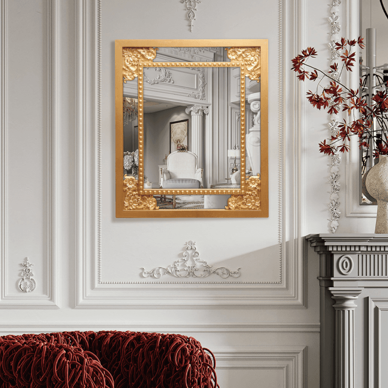 Gold baroque mirror wall mirror