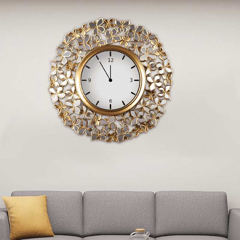 60cm metal frame wall decor clock