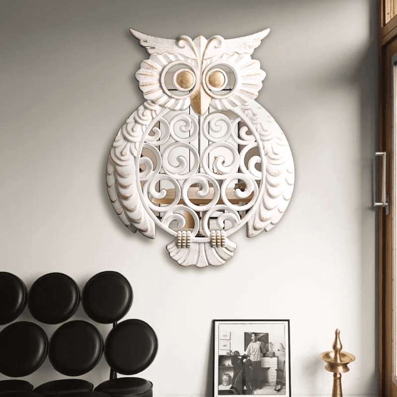 Owl wall decor mirror