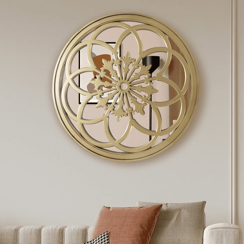 70cm floral medallion wall decor mirror