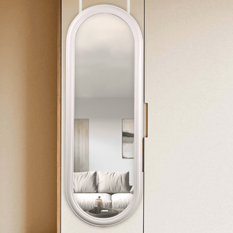 107x36.5cm white wall mounted dress mirror