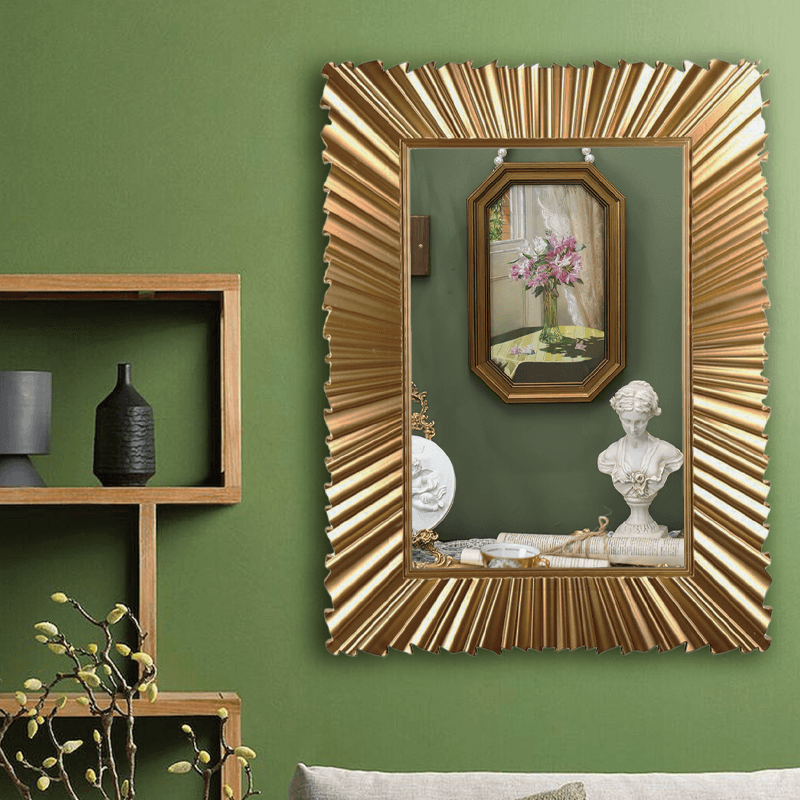 Gold wall decoration modern mirror