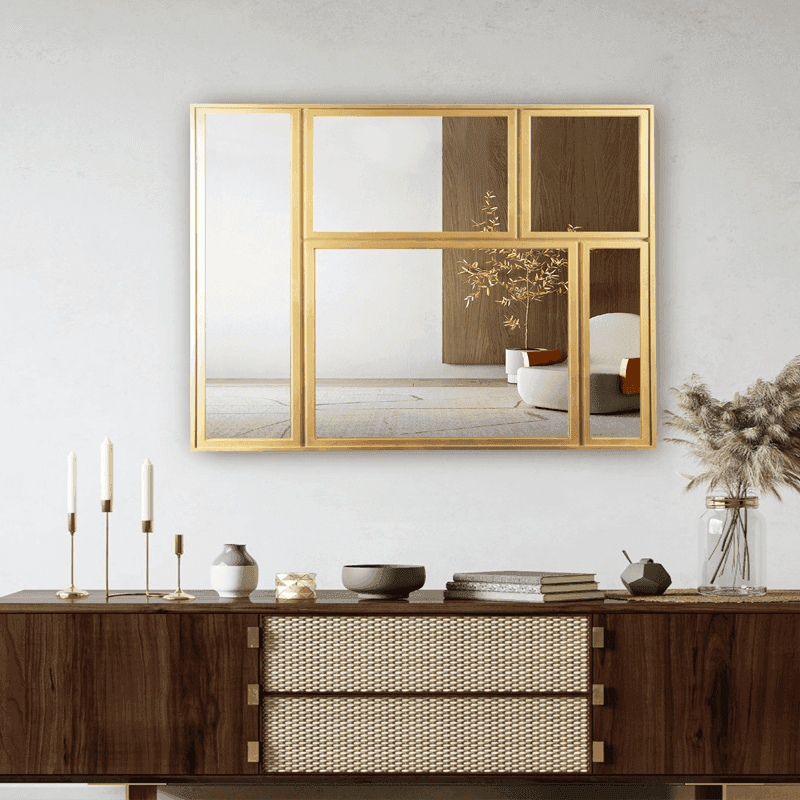 76cm gold wall decoration garden mirror