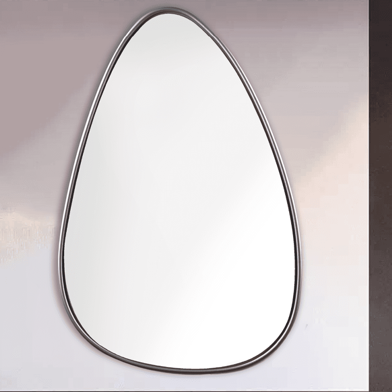 Teardrop shaped wall decoration slim mirror