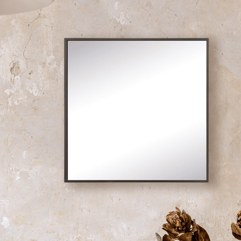 76cm square wall mounted slim mirror