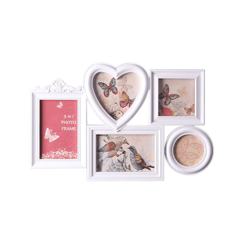 Collage frame wall decor 5opening white