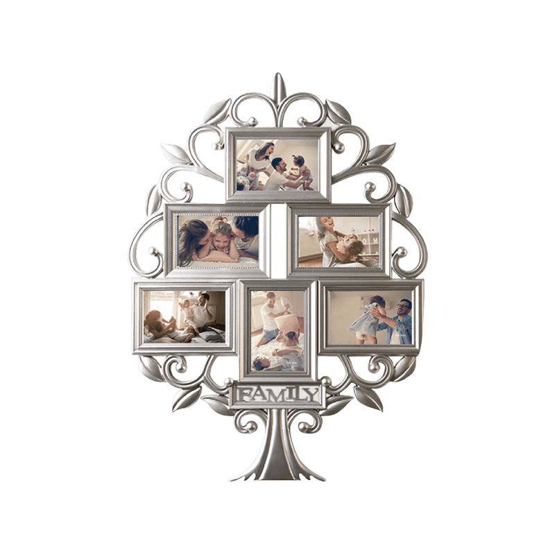 6opening collage frame family tree champagne